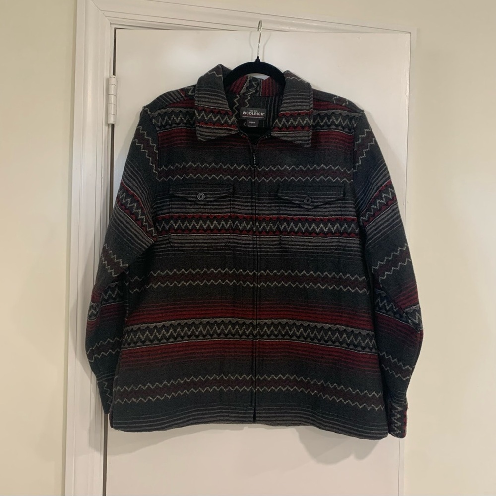 Woolrich‎ women's full-zip wool blend shirt jacket southwestern Size Large